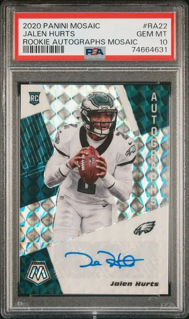 2020 Panini Mosaic Jalen Hurts AutographsMosaic #RA22 card image