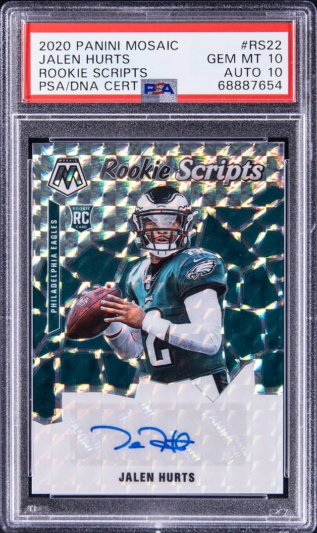 2020 Panini Mosaic Jalen Hurts Scripts #RS22 card image