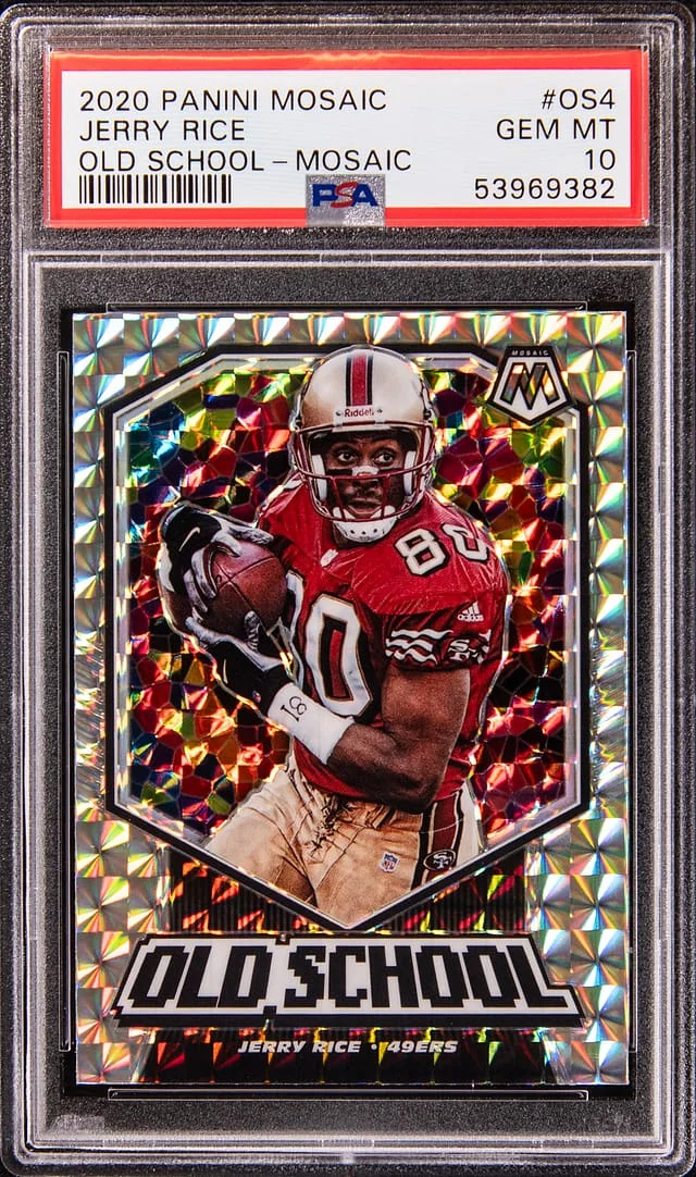 2020 Panini Mosaic Jerry Rice Old School Mosaic #OS4 card image
