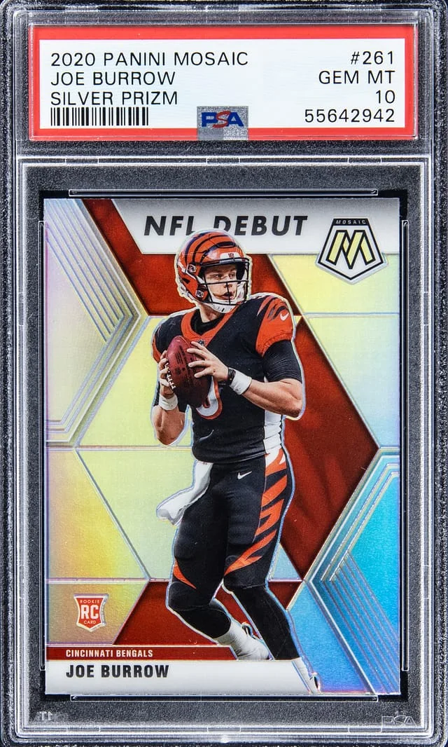 2020 Panini Mosaic Joe Burrow Reactive Orange #261 card image