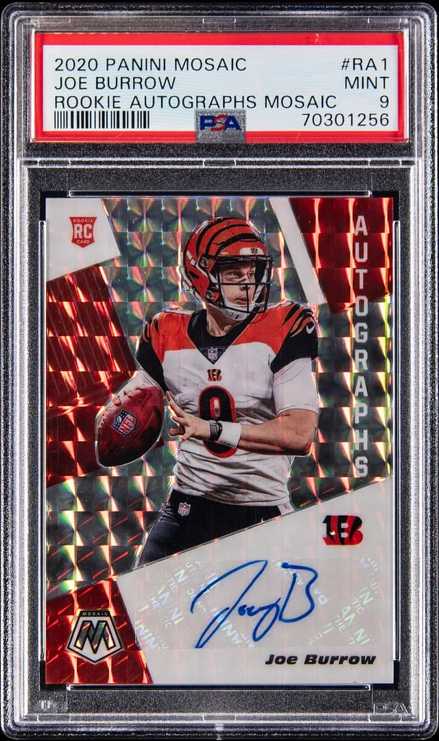 2020 Panini Mosaic Joe Burrow Autographs Mosaic #RA1 card image