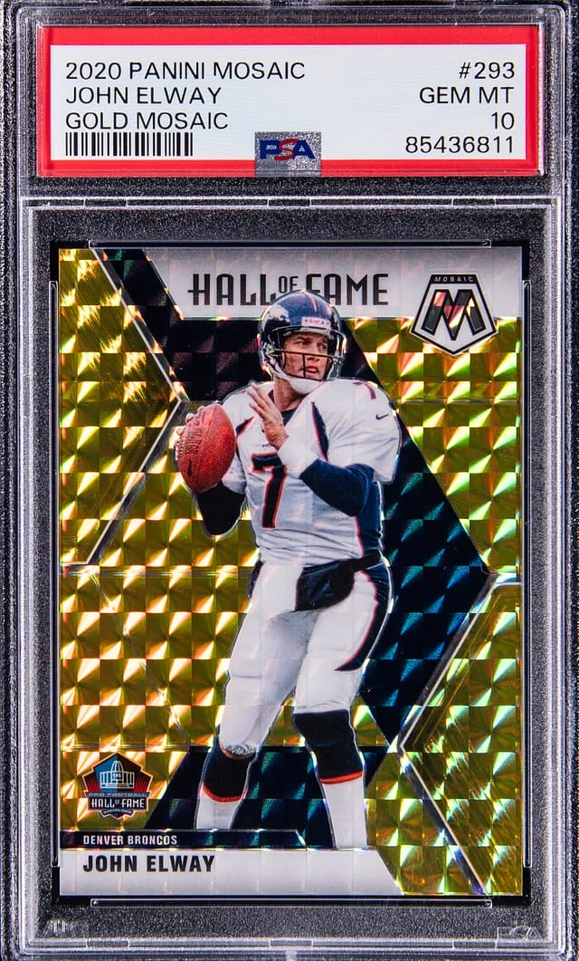 2020 Panini Mosaic John Elway Gold Mosaic #293 card image