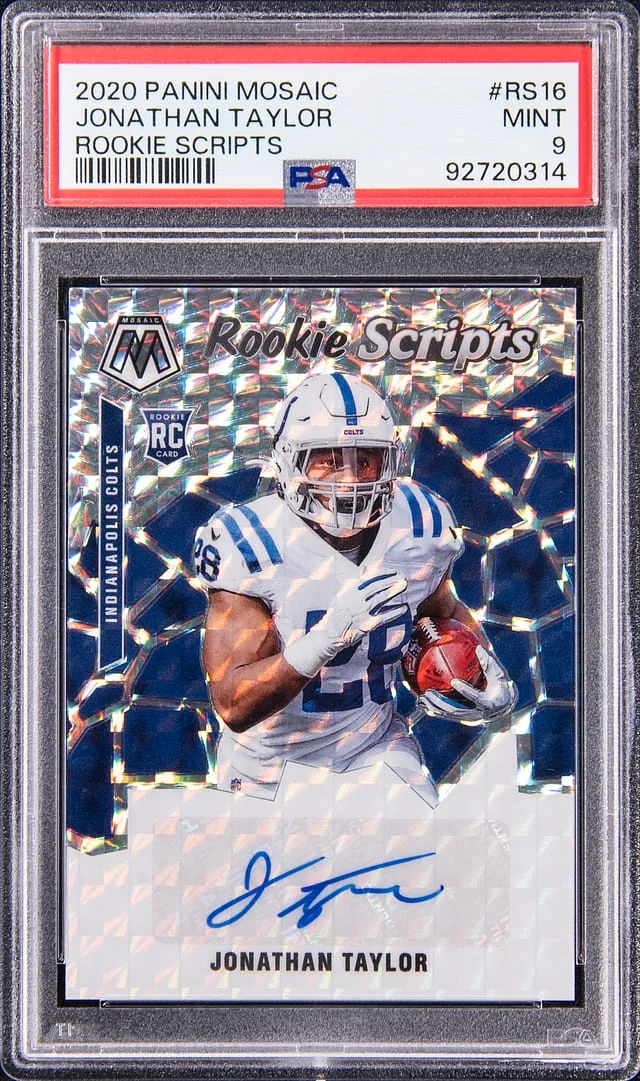 2020 Panini Mosaic Jonathan Taylor Scripts #RS16 card image