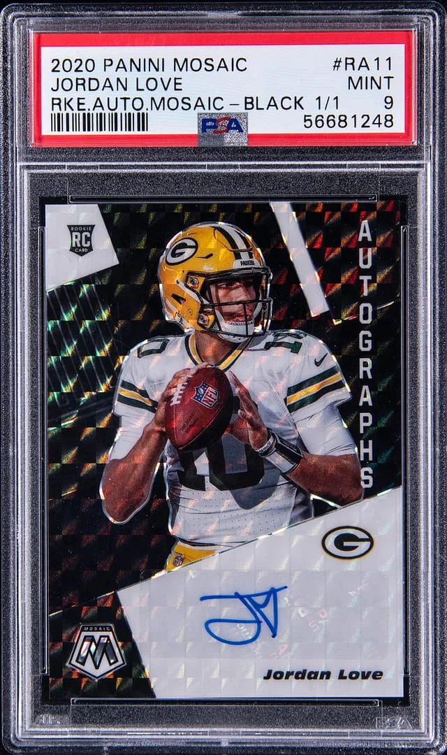 2020 Panini Mosaic Jordan Love Autographs Mosaic Black #RA11 card image
