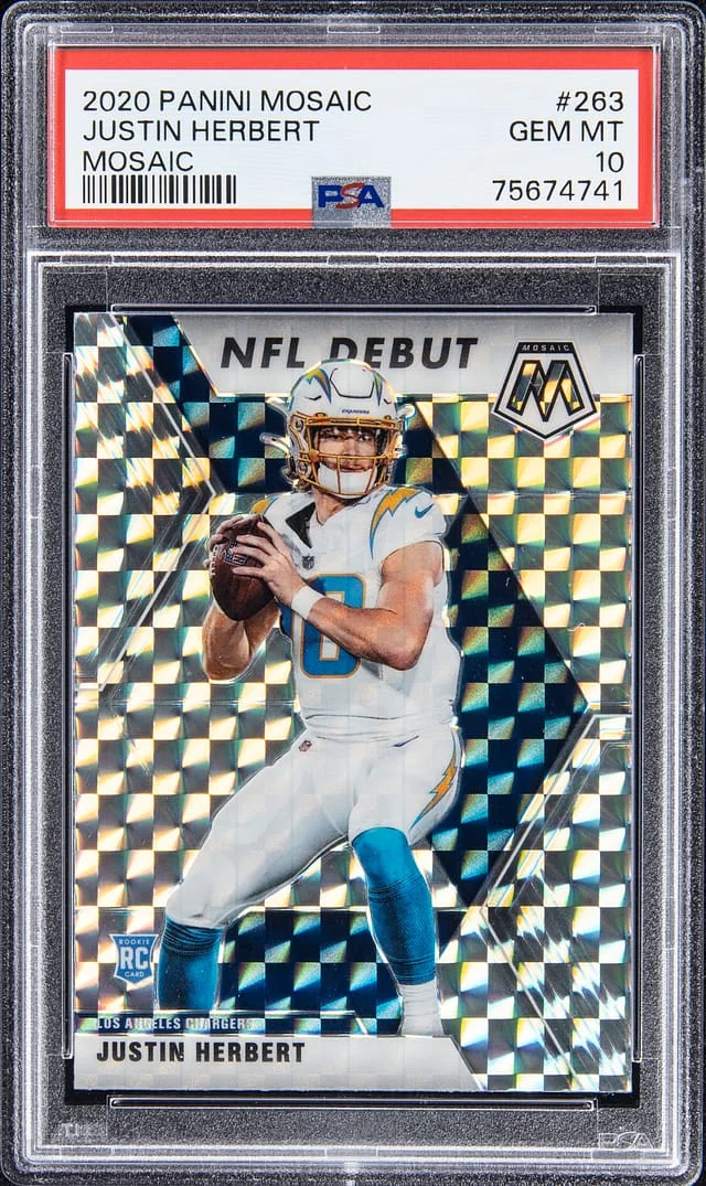 2020 Panini Mosaic Justin Herbert NFL Debut #263 card image