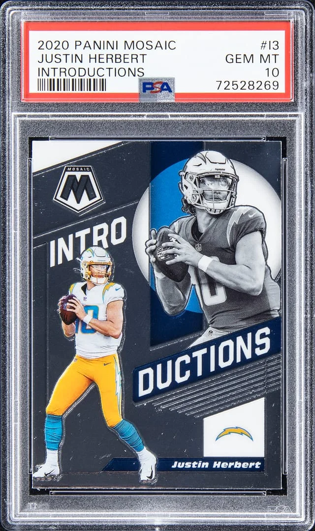 2020 Panini Mosaic Justin Herbert Introductions #I3 card image