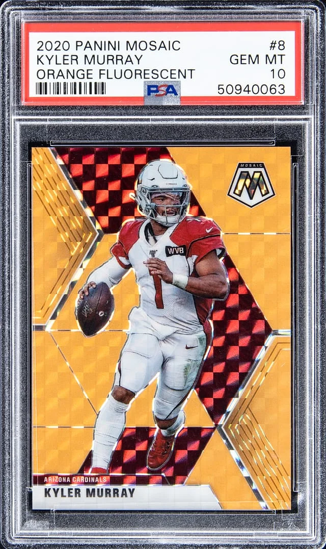 2020 Panini Mosaic Kyler Murray Orange Fluorescent #8 card image