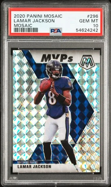 2020 Panini Mosaic Lamar Jackson #296 card image