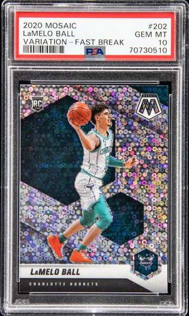 2020 Panini Mosaic Lamelo Ball Variation-Fast Break #202 card image