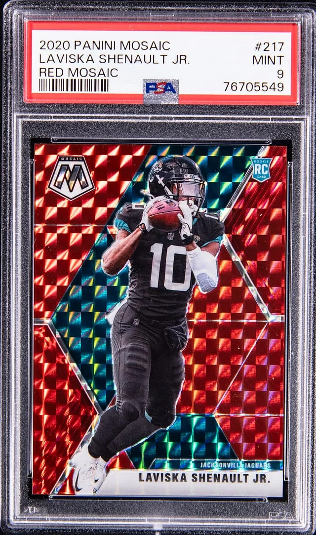 2020 Panini Mosaic Laviska Shenault Jr. Red Mosaic #217 card image