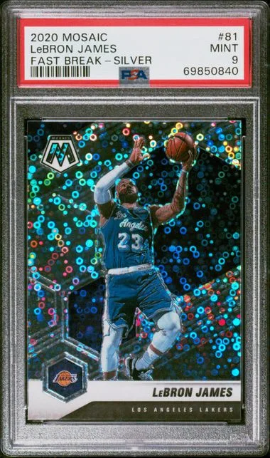 2020 Panini Mosaic LeBron James Fast Break-Silver #81 card image