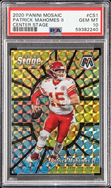 2020 Panini Mosaic Patrick Mahomes Ii Center Stage #CS1 card image