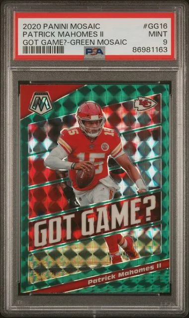 2020 Panini Mosaic Patrick Mahomes II Got Game? Green Mosaic #GG16 card image