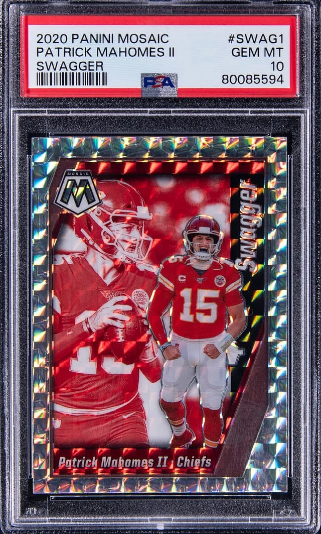 2020 Panini Mosaic Patrick Mahomes II Swagger #SWAG1 card image