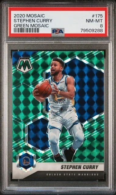 2020 Panini Mosaic Stephen Curry Green Mosaic #175 card image