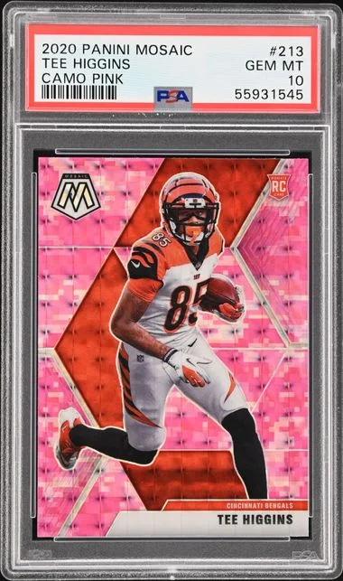 2020 Panini Mosaic Tee Higgins Camo Pink #213 card image