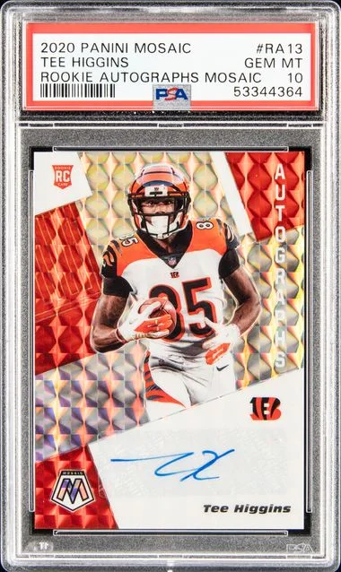 2020 Panini Mosaic Tee Higgins Autographs Mosaic #Ra13 card image