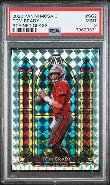 2020 Panini Mosaic Tom Brady Stained Glass #SG2 card image