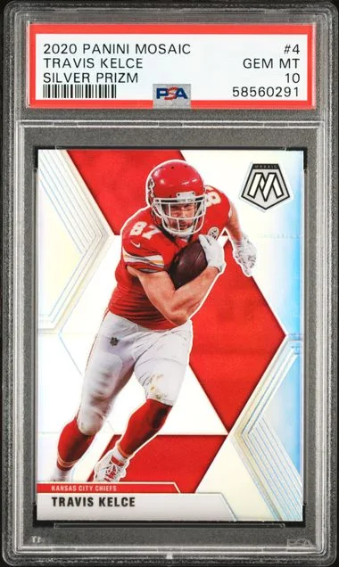 2020 Panini Mosaic Travis Kelce #4 card image