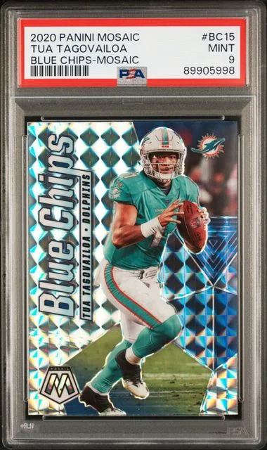 2020 Panini Mosaic Tua Tagovailoa Blue Chips Mosaic #BC15 card image