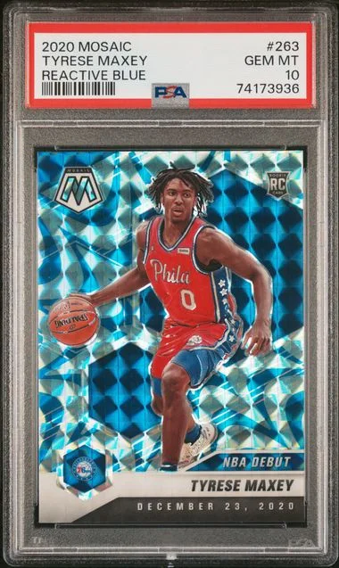 2020 Panini Mosaic Tyrese Maxey #263 card image