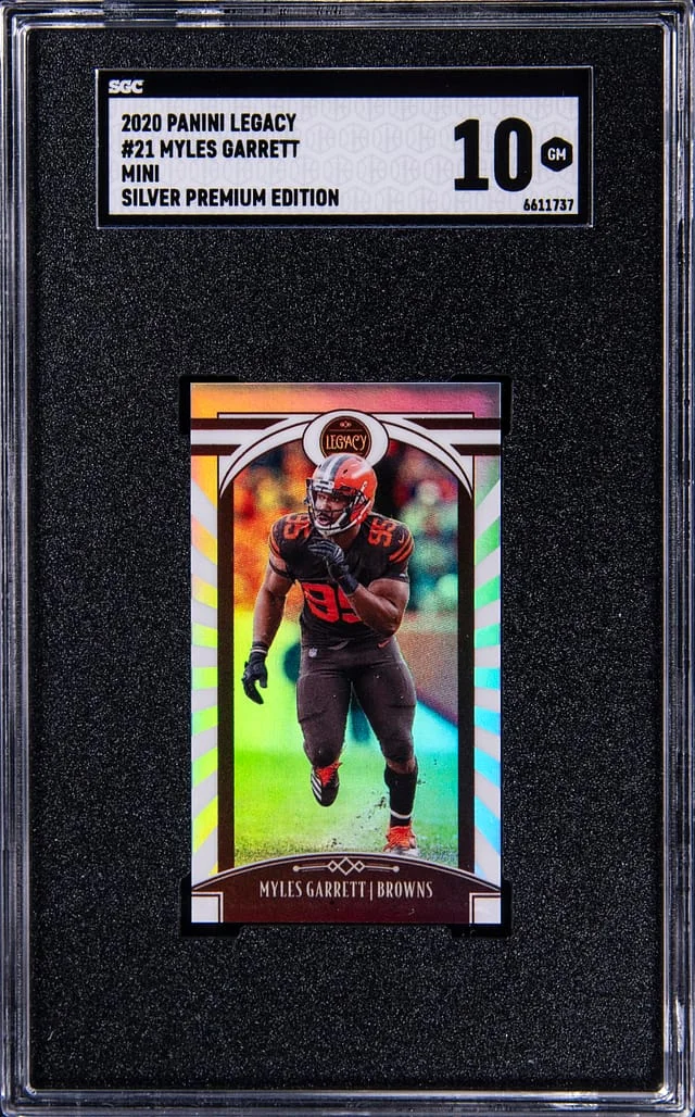 2020 Panini Myles Garrett Legacy Mini Silver Premium Edition #21 card image