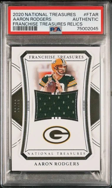 2020 Panini National Treasures Aaron Rodgers Franchise Treasures Relics #FT-AR card image