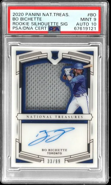 2020 Panini National Treasures Bo Bichette Silhouette Signatures #RSS-BO card image