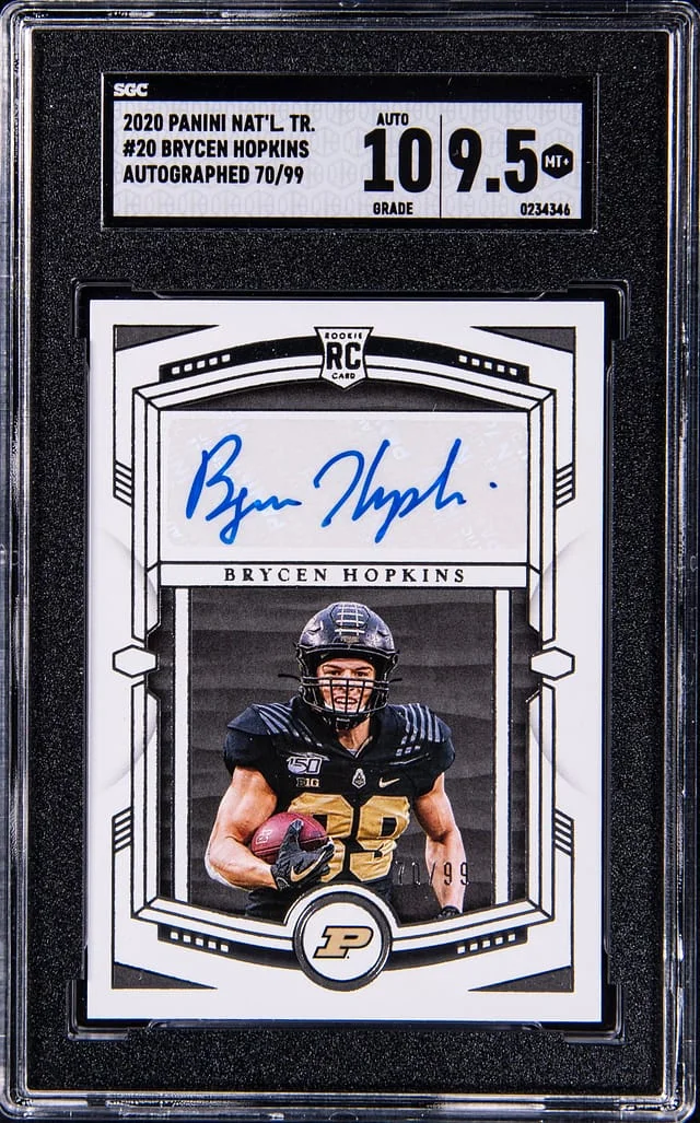 2020 Panini National Treasures Brycen Hopkins Collegiate Autographed #20 card image