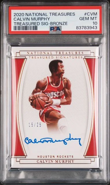 2020 Panini National Treasures Calvin Murphy Treasured Signatures Bronze #CVM card image