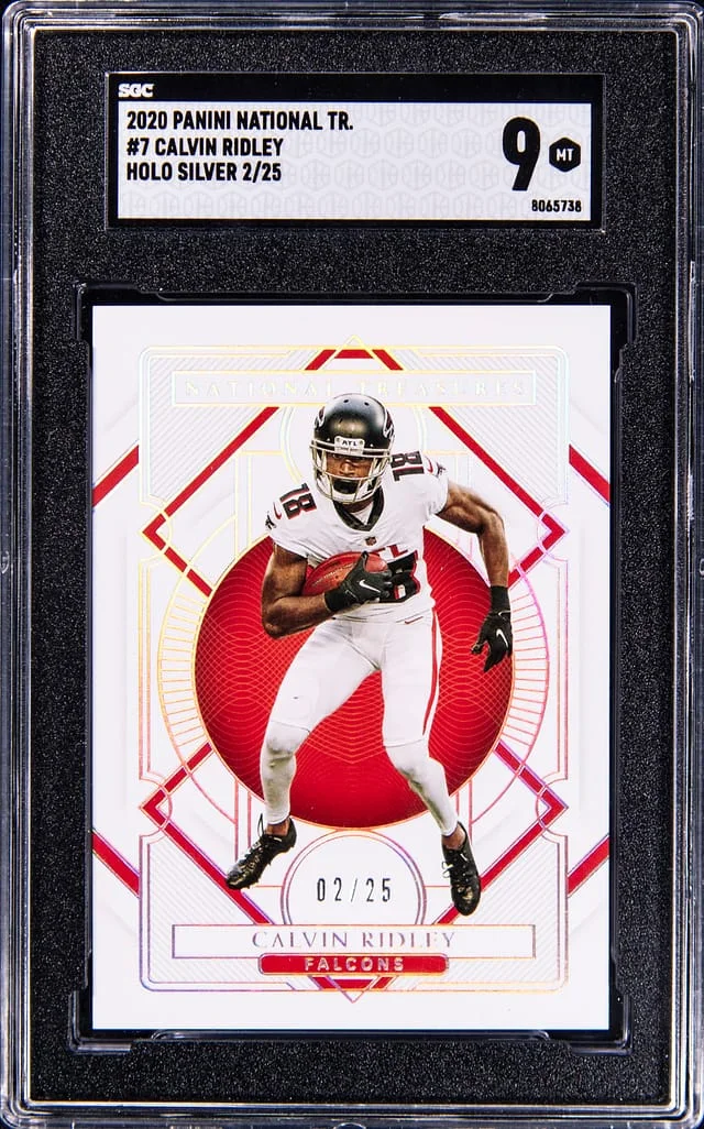 2020 Panini National Treasures Calvin Ridley Holo Silver #7 card image