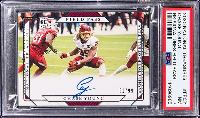 2020 Panini National Treasures Chase Young Signatures Field Pass #FP-CY card image