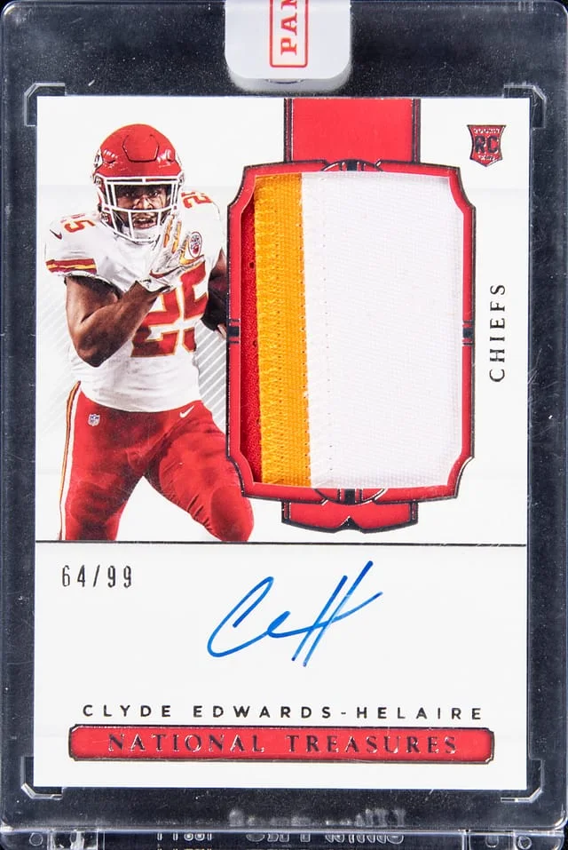 2020 Panini National Treasures Clyde Edwards-Helaire #168 card image