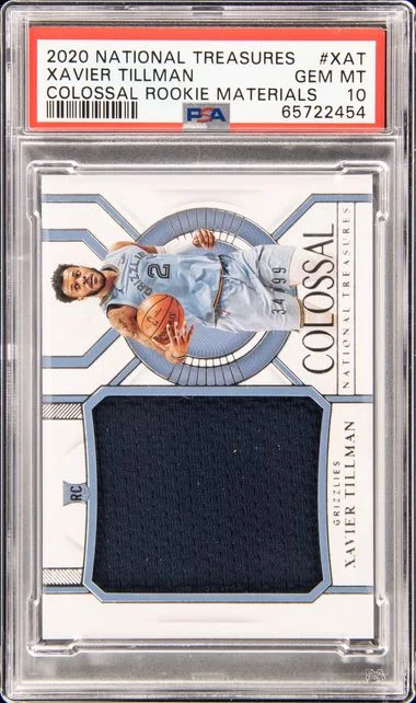 2020 Panini National Treasures Colossal Materials Xat Xavier Tillman #no-number card image