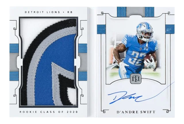 2020 Panini National Treasures D'Andre Swift Jumbo Prime Signatures #RJBDS card image