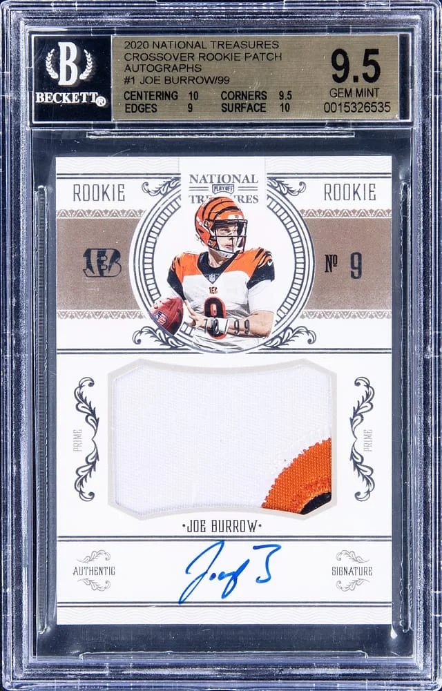 2020 Panini National Treasures Joe Burrow Crossover #CRS-JB card image