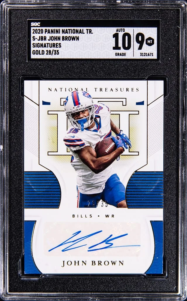 2020 Panini National Treasures John Brown Giantures Gold #S-JBR card image