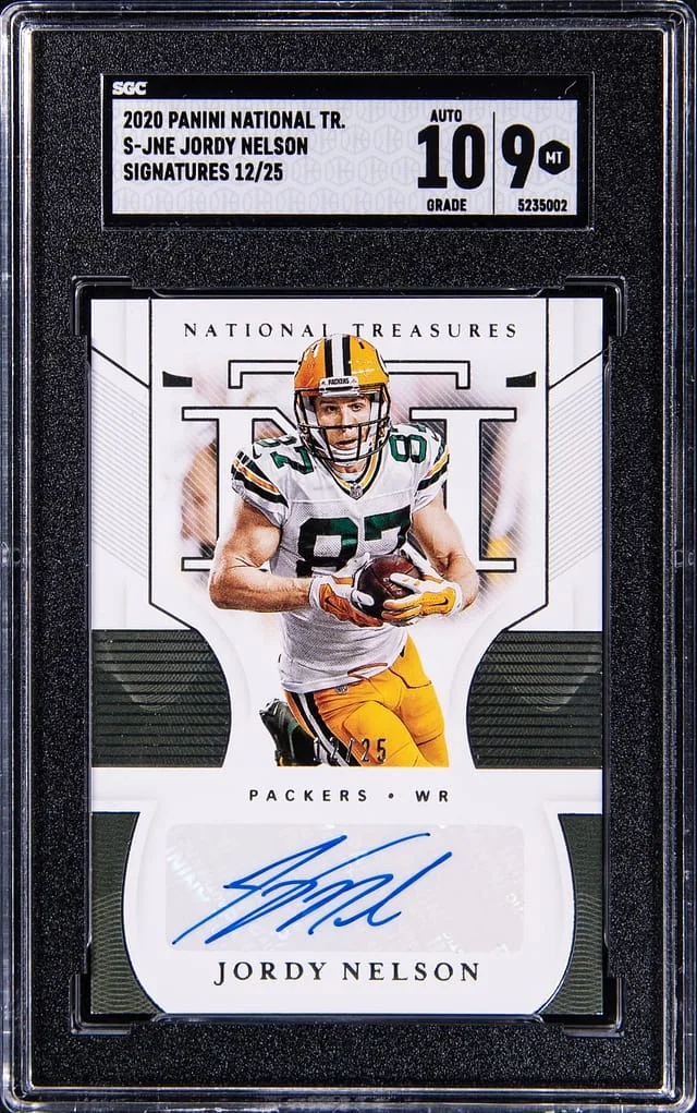 2020 Panini National Treasures Jordy Nelson #S-JNE card image