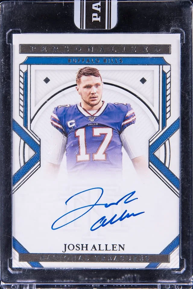 2020 Panini National Treasures Josh Allen Personalized Treasures '23 Black Box #PT-JA card image