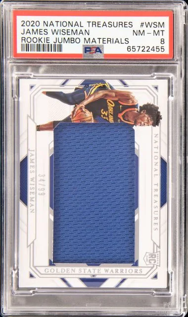 2020 Panini National Treasures Jumbo Materials Wsm James Wiseman #no-number card image