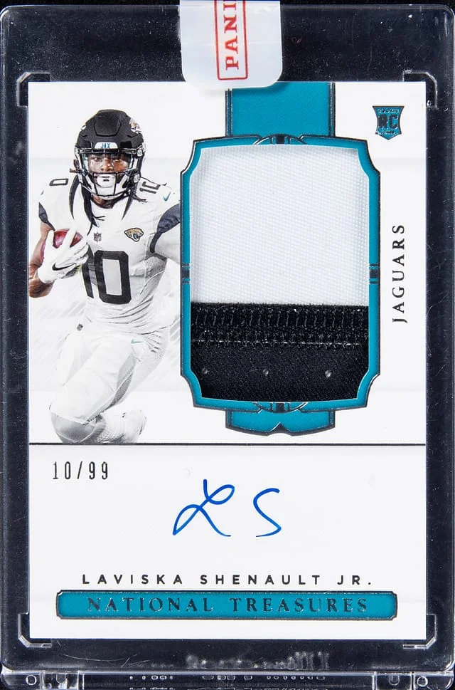 2020 Panini National Treasures Laviska Shenault Jr. Patch Autograph (RPA) #184 card image