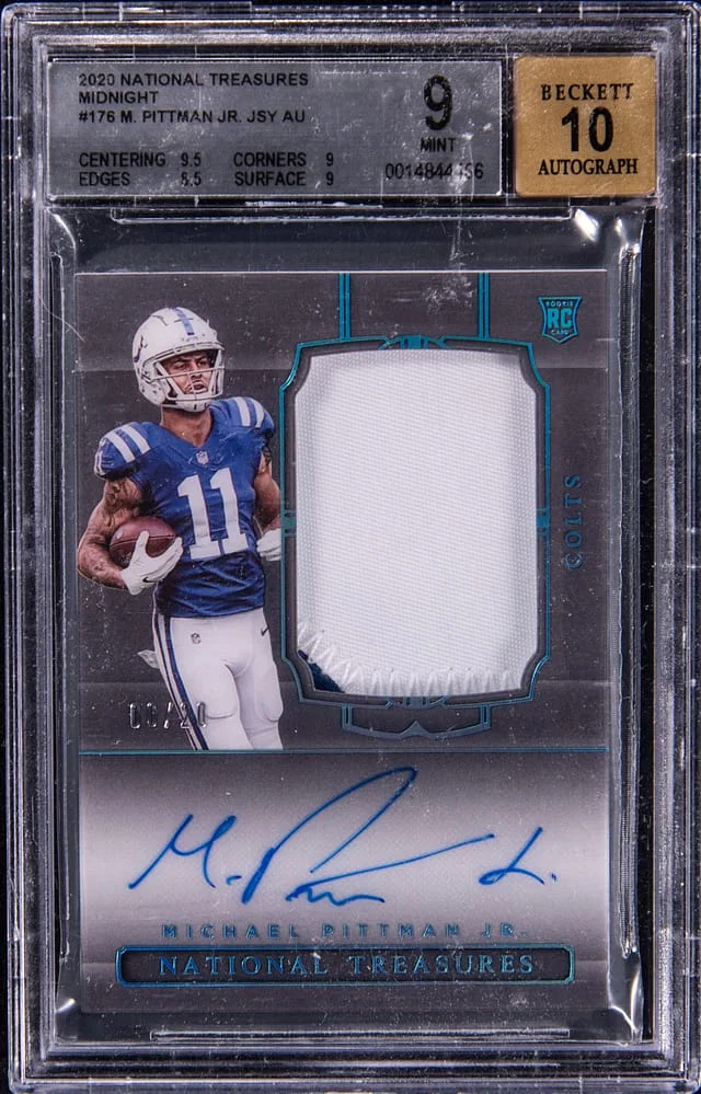 2020 Panini National Treasures Michael Pittman Jr. Midnight #176 card image
