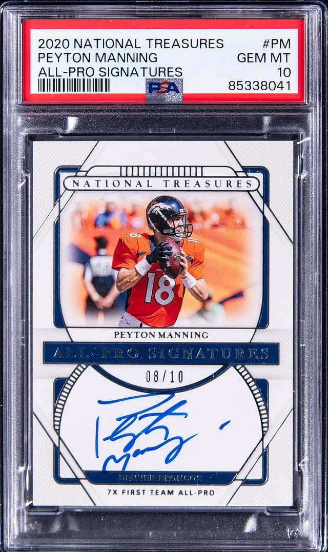 2020 Panini National Treasures Peyton Manning All-Pro Signatures #AP-PM card image