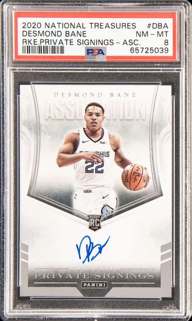 2020 Panini National Treasures Private Signings Association Dba Desmond Bane #no-number card image