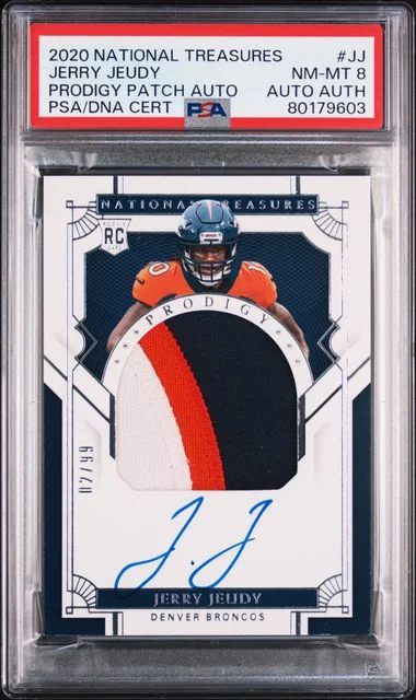 2020 Panini National Treasures Prodigy Patch Autographs Jj Jerry Jeudy #no-number card image