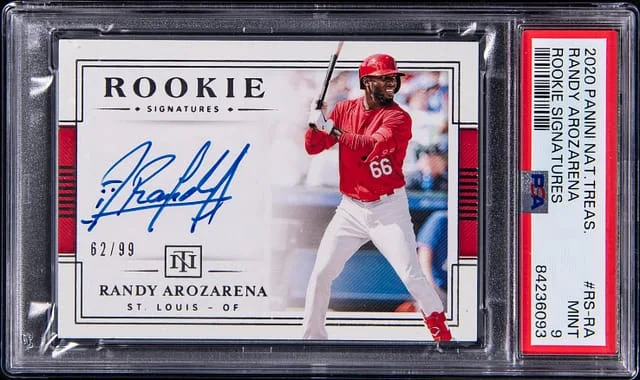 2020 Panini National Treasures Randy Arozarena Signatures #RS-RA card image