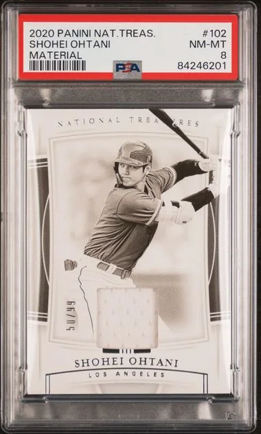 2020 Panini National Treasures Shohei Ohtani Material #102 card image