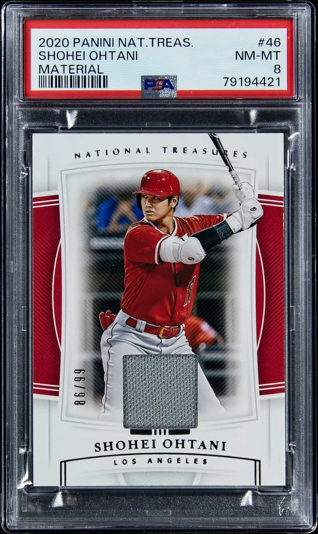 2020 Panini National Treasures Shohei Ohtani Material #46 card image