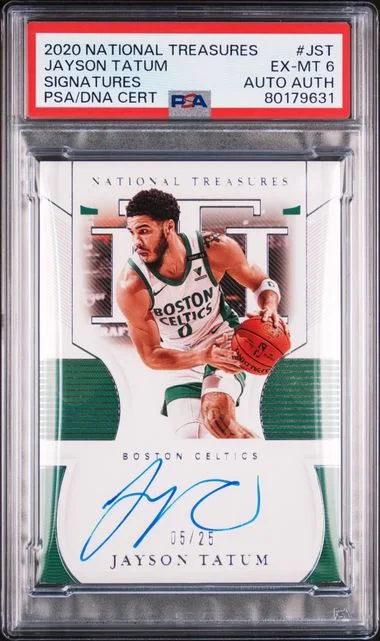 2020 Panini National Treasures Signatures Jst Jayson Tatum #no-number card image