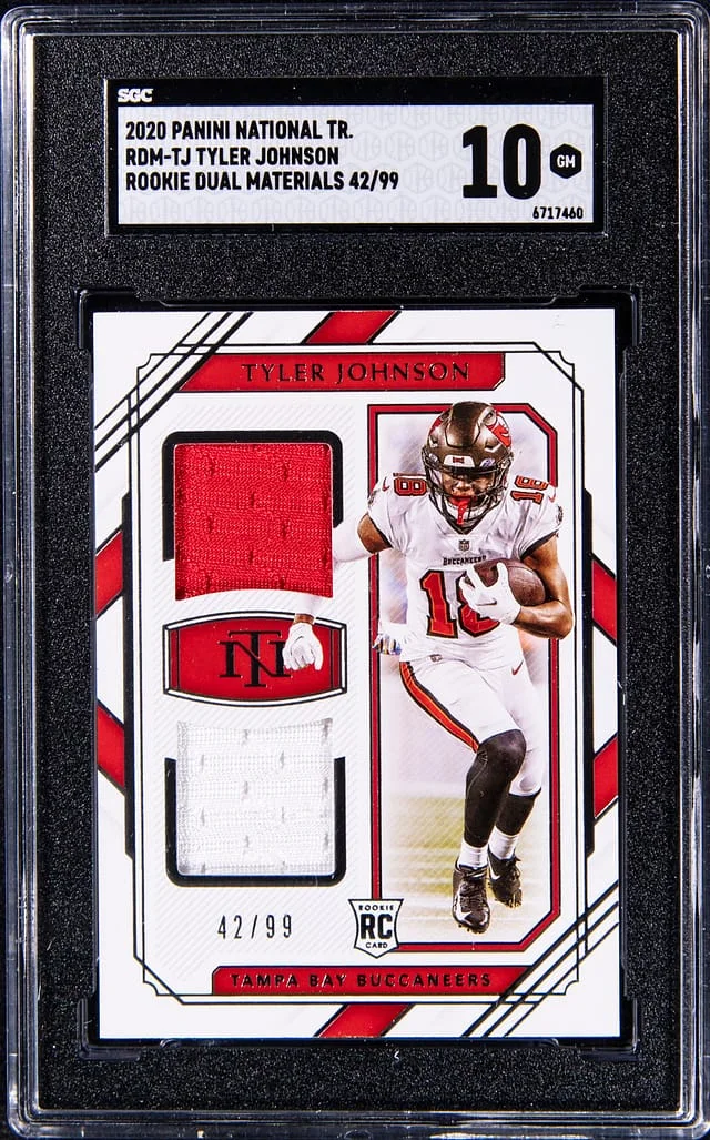 2020 Panini National Treasures Tyler Johnson Dual Materials #RDM-TJ card image